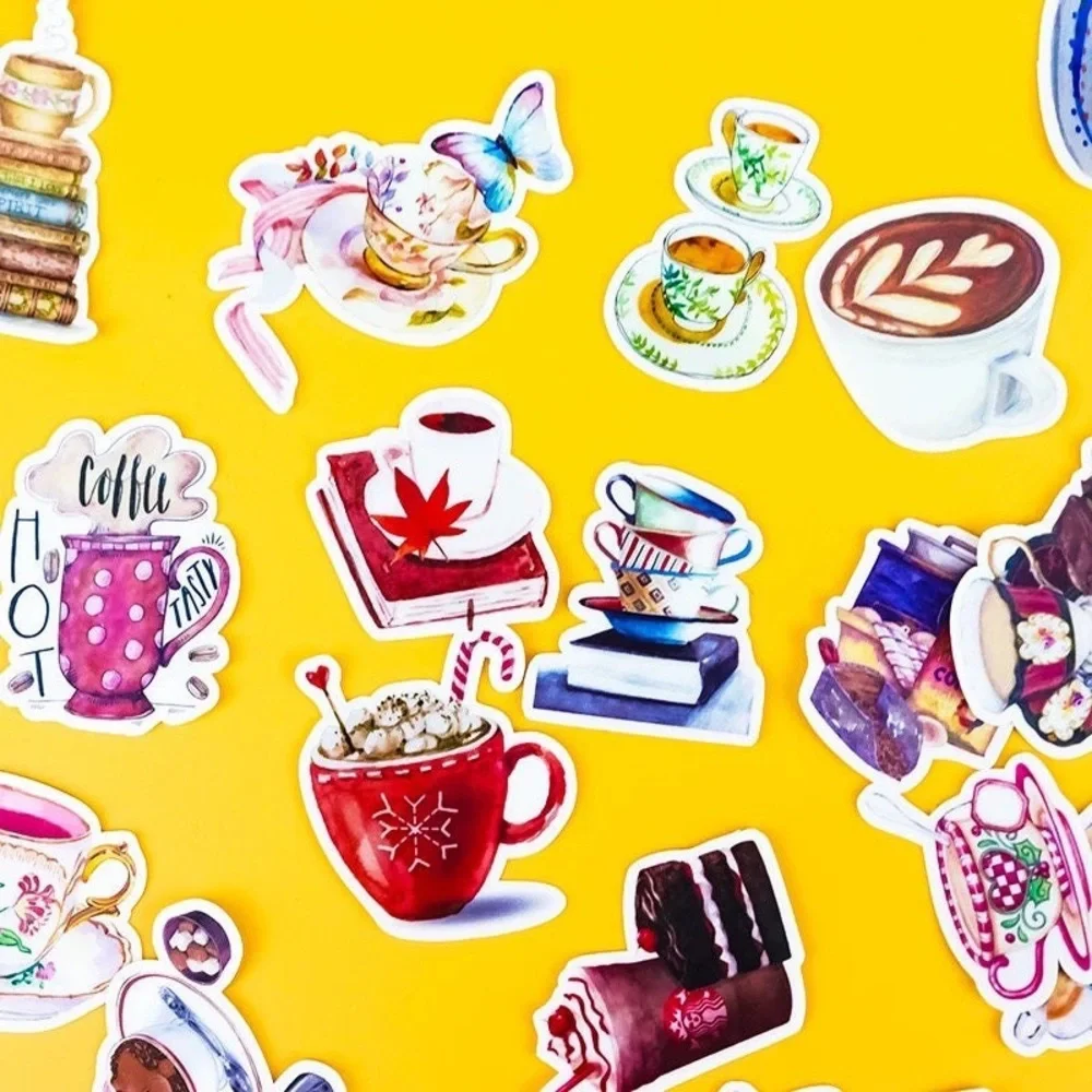 Coffee and Tea Cafe, Beautiful Tea Cups, 19 Deco Stickers - Picture 8 of 11